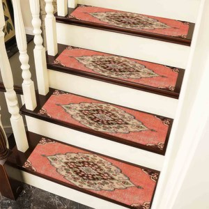 พรมพิมพ์ลายทันสมัยสีเงียบทำความสะอาดง่ายเน้นความหรูหราพรมขั้นบันได - Product Image 4