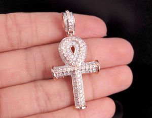 <b>Sterling</b> <b>Silver</b> VVS Moissanite Round Diamond Fine Jewelry Charms Hip hop Style Tiny <b>Cross</b> Diamond <b>Pendant</b> - Product Image 5