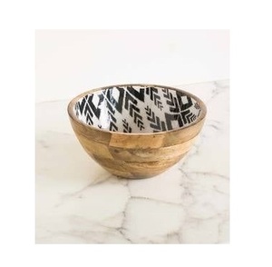 Antique Design Polished Eco-Friendly <b>Wooden</b> <b>Salad</b> <b>Bowl</b> Tableware in Mango Teak & Acacia Wood - Product Image 4