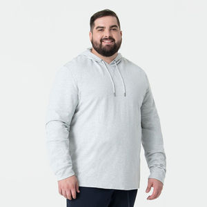 Sweat-shirt unisexe fin en stock, tissu léger en mélange de coton, respirant, pull-over pour le printemps et l'automne, vêtements décontractés tendance - Product Image 1