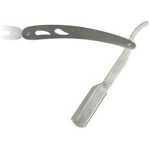 Rasoir de barbier à bord droit en acier inoxydable et 10 lames en acier inoxydable - Product Image 2