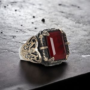 Azuris – bague pour hommes de haute qualité, style ottoman, en argent sterling 925, avec pierre noire naturelle, Turquie, VALKH1741 - Product Image 2
