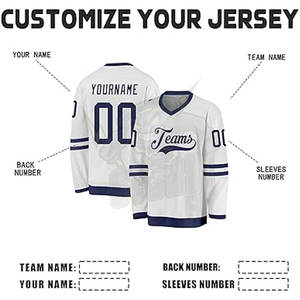 Maillot de hockey sur glace personnalisé de qualité supérieure Tissu à séchage rapide de haute qualité Services OEM & ODM Performance de conception ajustée - Product Image 4