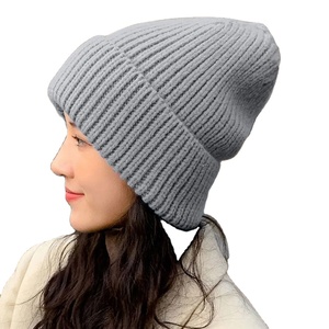 2025 hiver chaud unisexe en relief 100% acrylique réglable bonnet personnalisé tricoté casquettes femmes hommes couleur unie Hip Hop décontracté - Product Image 1