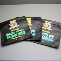 Sacs d'emballage pour biscuits imprimés en héliogravure personnalisés, sachets refermables à fond plat de qualité alimentaire avec fermeture éclair pour snacks et biscuits