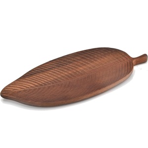 Plato de doble cara elegante y moderno para servir varios huevos hecho a mano de madera de acacia natural para servir huevos y aperitivos - Product Image 3