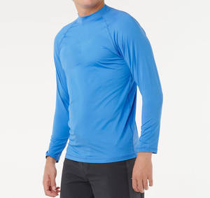 New Custom OEM <b>MMA</b> <b>Rash</b> <b>Guard</b> Heat-Transfer Printed Blue Spandex/Polyester Quick Dry BJJ <b>Rash</b> <b>Guard</b> for Men Long Sleeve - Product Image 3