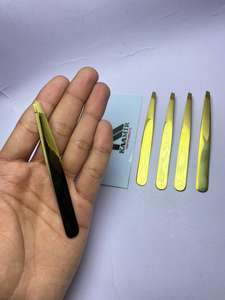 Pinzas de Cejas de Acero Inoxidable Puntiagudas de Alta Precisión KAAMIR INSTRUMENTS, Herramienta de Depilación Ligera, Reutilizable y Ecológica - Product Image 3