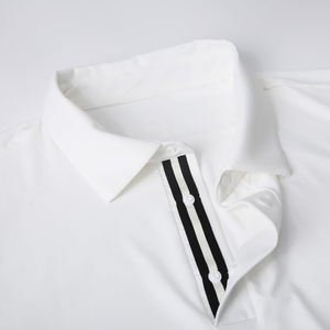 Camisa de Punto Antiarrugas de Dos Tonos para Hombre, Elegante Panel en Contraste, Mezcla de Algodón, Logotipo Personalizado, Diseño de Moda - Product Image 1