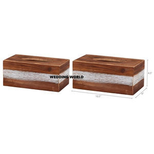 Set Of Two Luxury Wood <b>Tissue</b> Box Classic Stylish Handmade Top Selling Table Decorative New Wholesale Wooden <b>Tissue</b> Box - Product Image 1