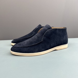 Mocassini da Uomo Slip-On 2025 di Alta Qualità in Pelle Scamosciata con Intersuola e Suola in Gomma, <span class=keywords><strong>Scarpe</strong></span> Casual Retrò a Collo Alto con Fondo Piatto - Product Image 5
