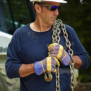 Good <b>Material</b> Customized Logo Fire <b>Proof</b> <b>Water</b> <b>Proof</b> Anti-Slip Leather Full Finger Safety Cuff Working Gloves - Product Image 5