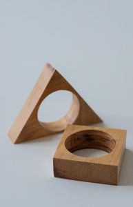 Wooden Napkin Rings With Natural Color Mango Wood Napkin Ring Holder for Wedding Party Kitchen & <b>Table</b> Decoration - Product Image 5