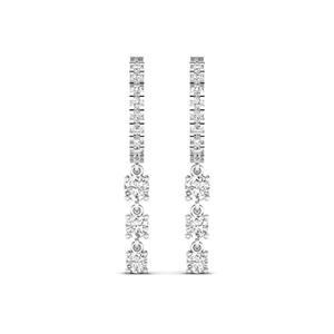 Trendy Luxury Gold Plated <b>Silver</b> Moissanite Diamond Dangle <b>Earring</b> Jewelry for Women Designer <b>Long</b> Drop Style Partywear <b>Earrings</b> - Product Image 1