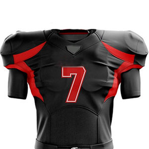 Sublimation personnalisée football américain unisexe uniforme respirant ensemble de pantalons en jersey pour adultes grande taille manches courtes longueur fornsale - Product Image 2