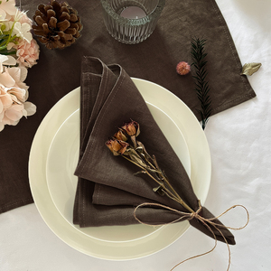 ผ้าเช็ดปากสี่เหลี่ยมขนาด16*16นิ้วที่ทันสมัยระบายอากาศได้นำมาใช้ใหม่สำหรับงานแต่งงานงานเลี้ยงร้านอาหารการตกแต่งอาหารสีทึบที่เรียบง่าย - Product Image 2