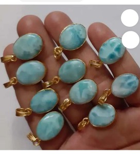 Labradorite vintage 8mm coeur sculpture Cabochon pierres précieuses en laiton pendentif lunette ensemble bijoux faits à la main pour faire le cadeau de Valentin - Product Image 4