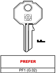 Chiave Ottone Pf1 (g.Vac 0) Prefer - Product Image 1