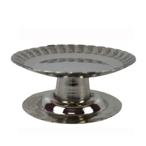 Pot de dattes turques avec support en laiton finition argentée Design arabe pour servir des dattes et des fruits pour la maison ou l'hôtel à faible coût - Product Image 1