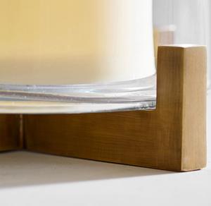 Bougeoir design fantaisie en métal/verre doré Brooks Cross Hurricanes pour mariage à la maison ou décoration de table de noël - Product Image 6