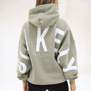 Sudaderas con Capucha Extra Grandes Personalizadas para Mujer con Logotipo Frontal, Forro Polar Ecológico, Manga Larga y Bolsillo para Otoño/Invierno - Product Image 2
