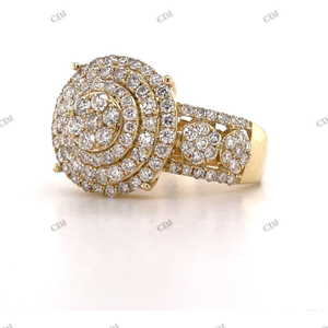 แหวนฮิปฮอปของผู้ชาย925แหวนเงินสเตอร์ลิงสำหรับทุกเพศดีไซน์อินเทรนด์แหวนกรามอยส์ซอไนต์หรูหราได้รับการรับรอง - Product Image 3