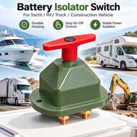 Interrupteur de déconnexion de batterie bipolaire en cuivre IP65 12V 48V 250A M10 pour voiture, bateau, camping-car, camion, groupe électrogène
