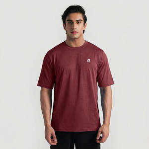 T-shirt de compétition RP 100% coton biologique uni 200 grammes tricoté compressé 100% polyester 100% coton/fibre de bambou/CVC - Product Image 1