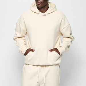 Vêtements d'hiver élégants pour hommes coupe décontractée capuche réglable sweat à capuche de poche avant de haute qualité sweat à capuche en tissu mélangé de coton chaud de meilleure qualité - Product Image 1
