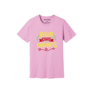 เสื้อยืดผ้าฝ้าย 100% พิมพ์ลายธีมความเมตตา น้ำหนัก 160-180 GSM มี 12 สีให้เลือก  รับออกแบบลายและตำแหน่งได้ตามต้องการ - Product Image 2