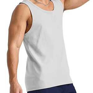 High Quality Cotton Fiber Gym Vests Casual Sports Training <b>Man</b> Tank Top Wholesale Rate <b>for</b> Bodybuilding <b>Singlet</b> - Product Image 4