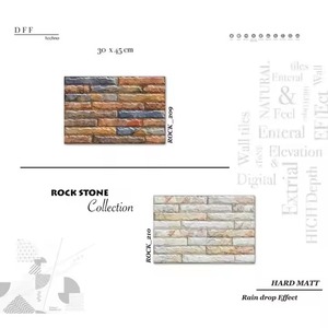 Vistaar 300x450mm 18x12 Satin Matte Embossed Wall Tiles 10mm Thick Digital Ceramic Elevation Building Outer Side Porcelain Tiles - Product Image 2