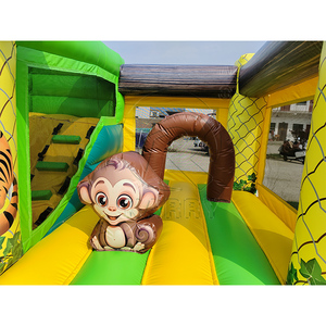 Tobogán Acuático Inflable Comercial de Doble Carril con Piscina, Temática Iridiscente - Product Image 4
