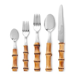 Ensemble de cuillère et de couteau de luxe poli or épais Western Portable à long manche - Product Image 6
