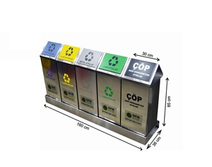 Hot Sale High Quality Luxury Best Product Recycling Trash <b>Bin</b> Set <b>With</b> <b>Lid</b> - Product Image 1