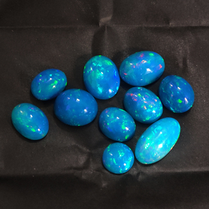 Cabujones de ópalo etíope Natural, cabujones de ópalo azul, gemas sueltas para fabricación de joyas - Product Image 4