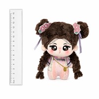 Peluche personnalisée mignonne en coton PP, avec costume Hanfu et chignons jumeaux, jouet de collection, cadeau, objet de présentation