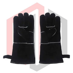 Guantes de Soldadura de Cuero Negro para Bomberos, Resistentes al Calor y al Fuego, Antiestáticos, para Soldadura MIG, TIG, Stick, Barbacoa, Parrilla, Chimenea, Resistentes a Desgarros, 11 oz - Product Image 5