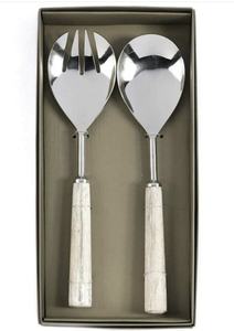 Ensemble de couverts de service à salade en acier inoxydable de qualité supérieure avec cuillère à salade plaquée bronze PVD pour ustensiles de cuisine - Product Image 2