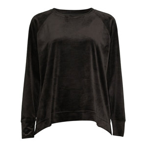 Sudadera de terciopelo de gran tamaño para mujer, mangas completas, logotipo bordado de terciopelo suave, cuello redondo, sudaderas cálidas de invierno - Product Image 6
