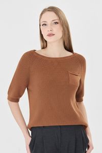 Suéter de Punto para Mujer, 100% Algodón Orgánico, Holgado, Transpirable, Suave y Cálido - Product Image 4