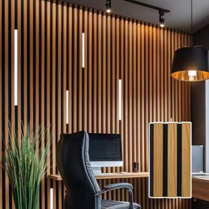 Panel Acústico Moderno de Listones de Madera con Núcleo de Goma, Alta Eficacia en la Absorción del Sonido para Aislamiento Acústico y Insonorización de Edificios - Product Image 6