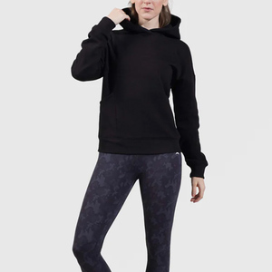 Vente en gros 100% coton sweat à capuche imprimé bouffant personnalisé 500 gsm col roulé fermeture éclair sweats à capuche courts pour femme de qualité supérieure - Product Image 4