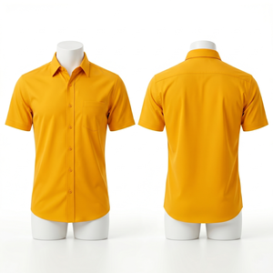 Camisa de Barbería para Peluqueros, Ligera, de Algodón y Poliéster, Diseño Elegante de Manga Corta, Ecológica y Duradera - Product Image 3