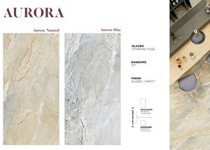 Azulejos de Porcelana Esmaltada Sólida de Diseño Italiano Moderno, Aurora Natural Antideslizante, Aplicaciones para Villas, Centros Comerciales, Escuelas, Habitaciones Antibacterianas - Product Image 2