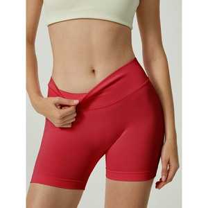 Pantalones cortos de secado rápido de cintura alta para mujer con tecnología de estiramiento de 4 vías para actividades diarias y deportivas - Product Image 3