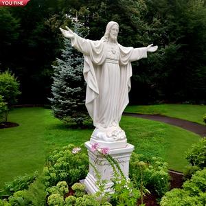 <span class=keywords><strong>Statue</strong></span> di Gesù Cristo e San Egidio in Marmo Bianco, Scultura Religiosa Decorativa in Stile <span class=keywords><strong>Moderno</strong></span> - Product Image 5