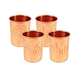 Beber vidrio de cobre con esmalte hecho a mano para el hogar a un precio razonable diseño martillado drinkware vidrio de metal para hotel - Product Image 2