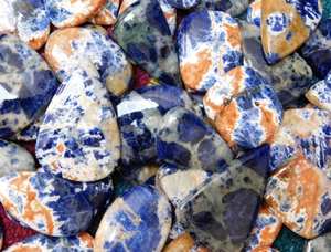 Cabochon sodalite poli pierre précieuse en vrac pierre bleue naturelle pour la fabrication de bijoux - Product Image 2