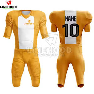 Nuevo diseño de conjuntos de entrenamiento de fútbol americano, uniforme transpirable de manga corta con servicio OEM - Product Image 1